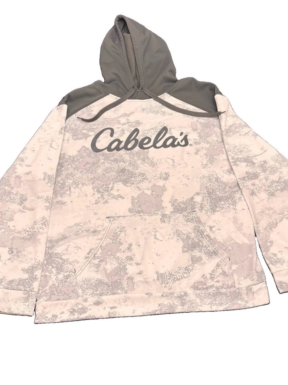 Cabela's White O2 Octane Camo Hooded Sweatshirt Mens Size XL 479C3643